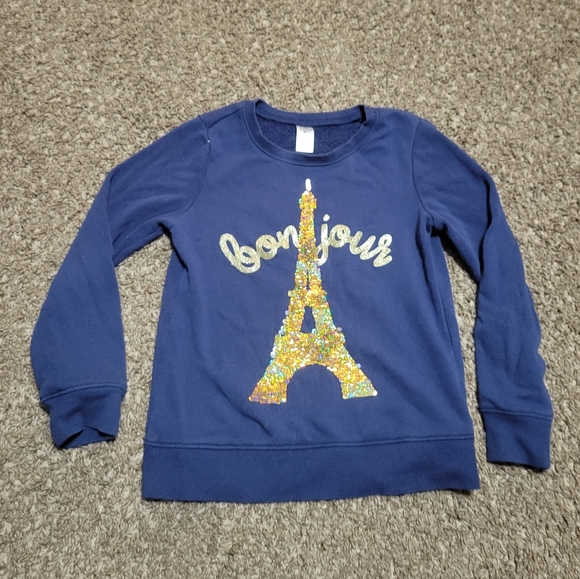 OshKosh B'gosh Other - 5/$10 Bonjour Pullover Reversible Sequins Eiffel Tower Girls 7 Oshkosh